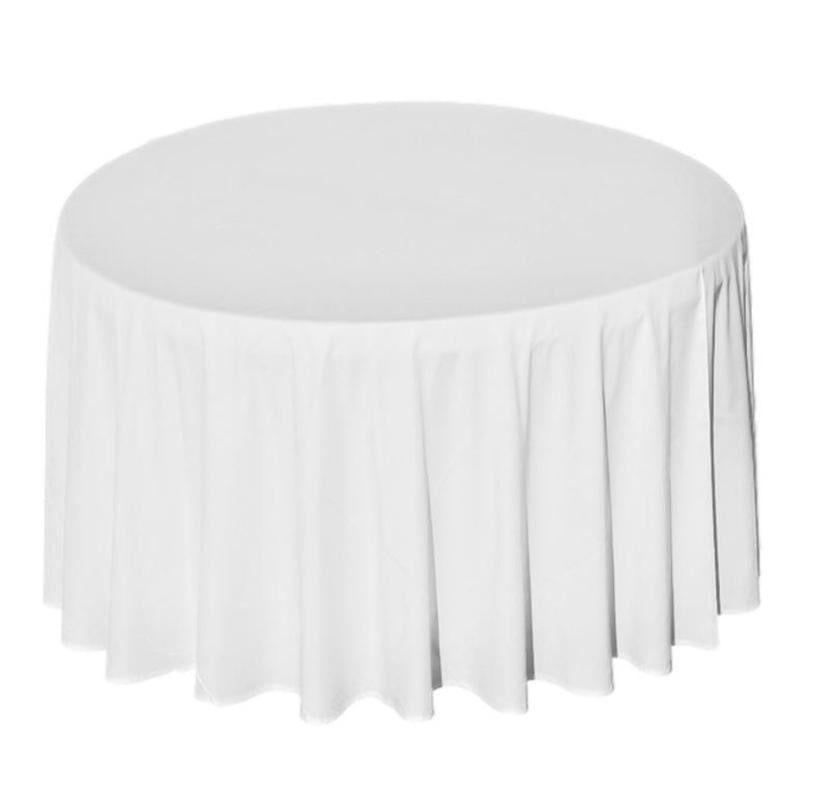 Nappes rondes blanches